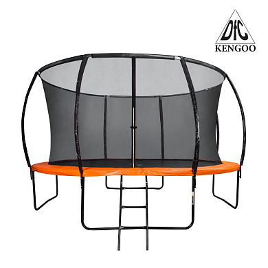 Батут DFC KENGOO 14 футов (427 см) внутр.сетка, лестница, оранж/черн (3 кор)